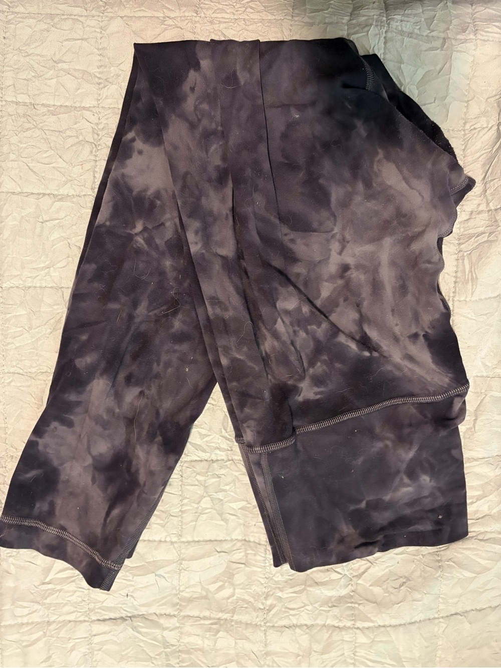 lululemon athletica Black Gray Tie-Dye Leggings